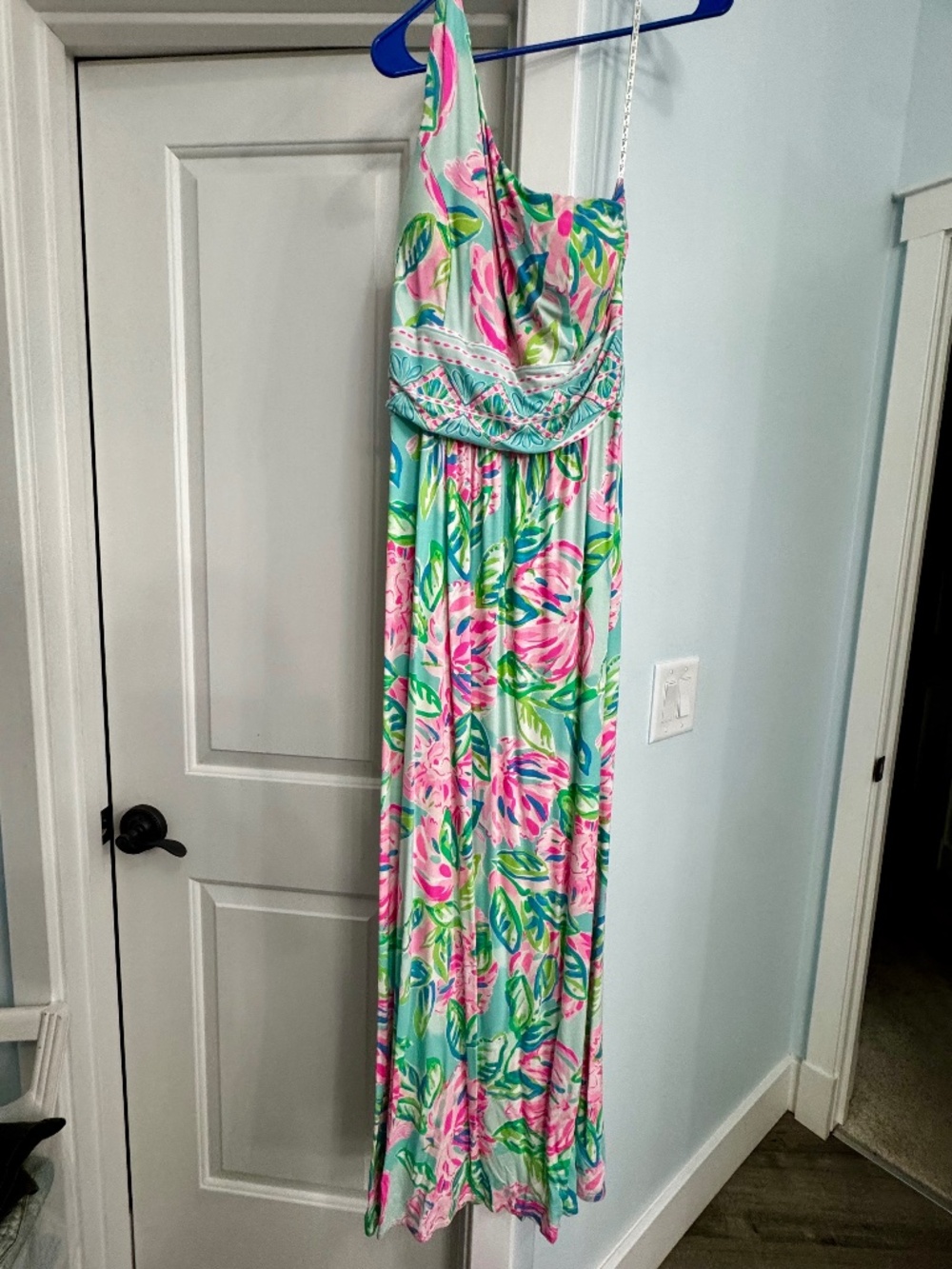 Lilly Pulitzer One Shoulder Maxi Dress